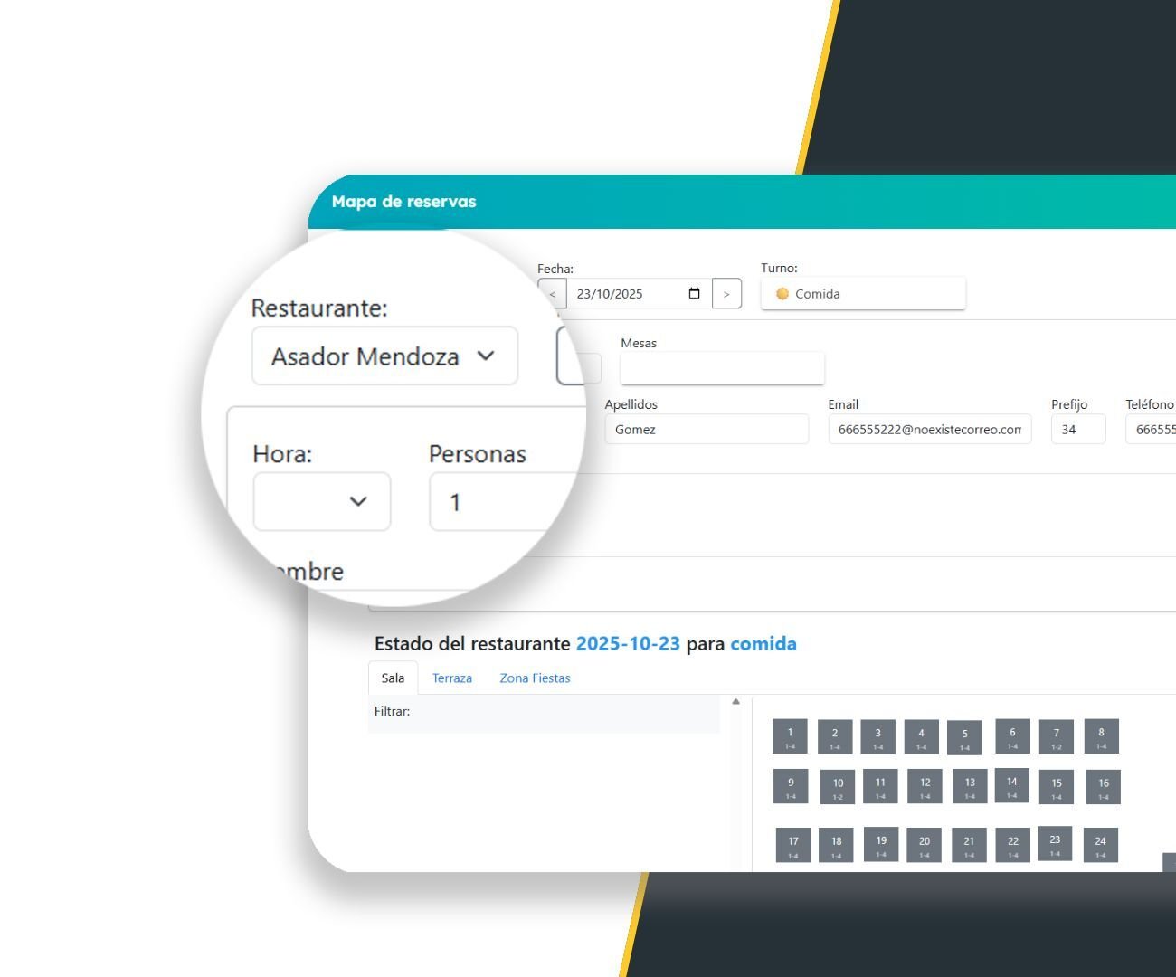 Gestión de reservas multi-restaurante desde un único panel