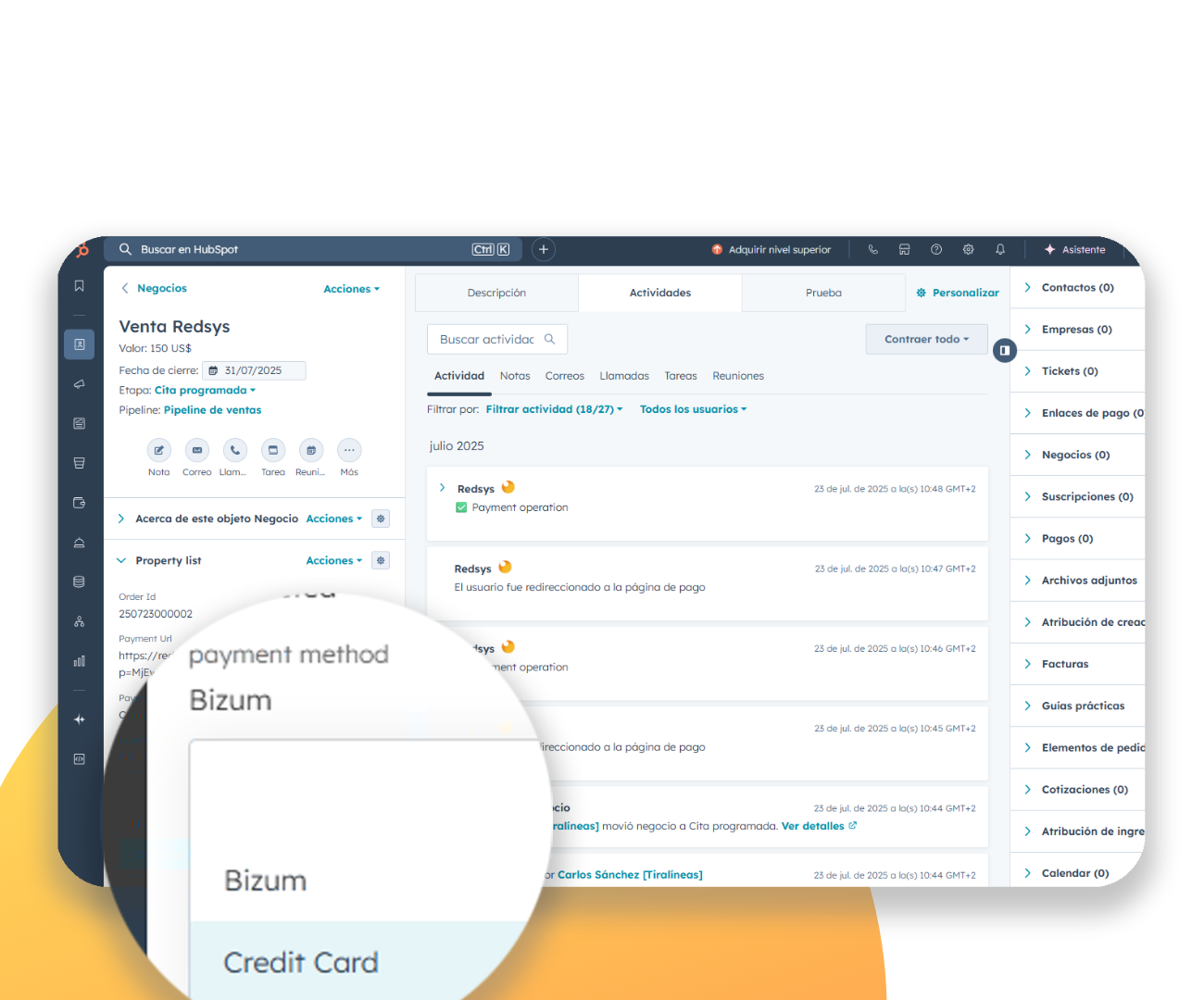 Redsys + HubSpot - Pagos por Bizum