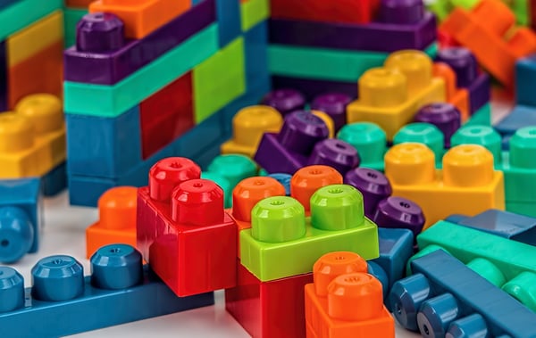 Piezas de construcción de juguete